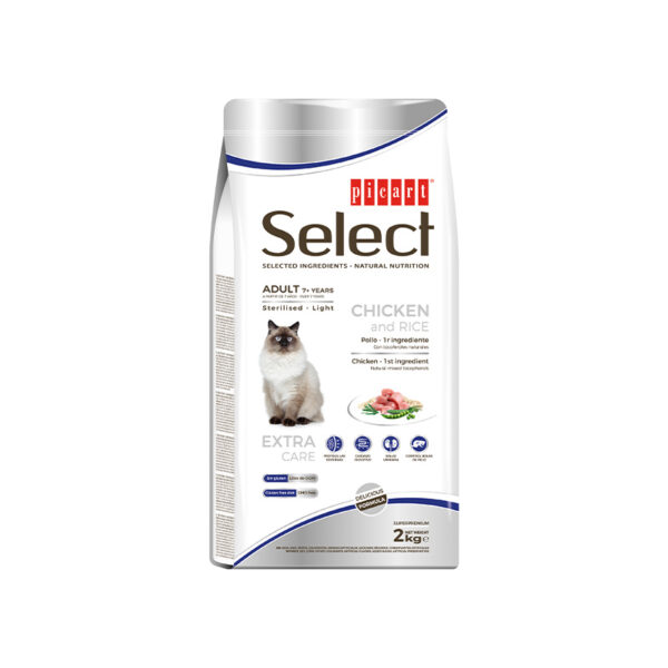 Picart Select ADULT 7+ YEARS Chicken and Rice Sterilised – Light