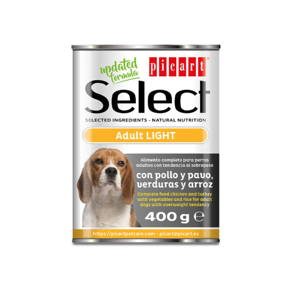 Select Dog Adult Light con pavo y pollo, verduras y arroz